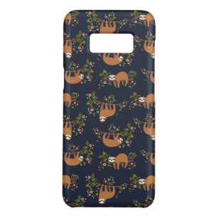 Sloths & Flowers Pattern Case-Mate Samsung Galaxy S8 Case