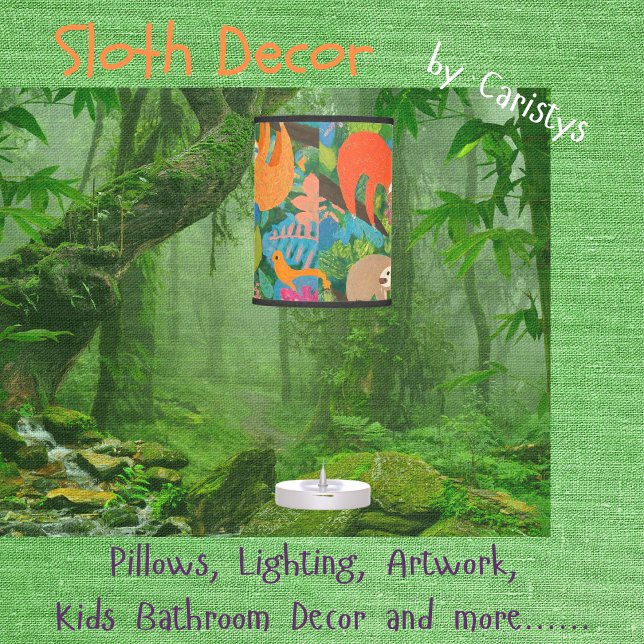 Sloths Hanging out in Trees  Table Lamp (Creator Uploaded)