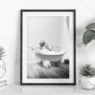 Sloths in a bathtub Poster