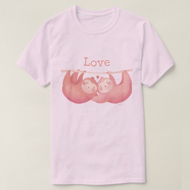Sloths in Love T-Shirt (Design Front)