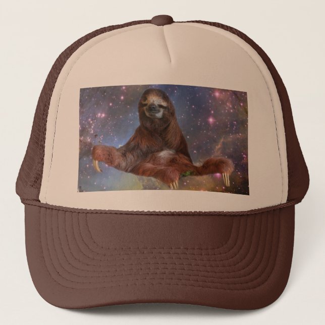Sloths in Space Trucker Trucker Hat (Front)