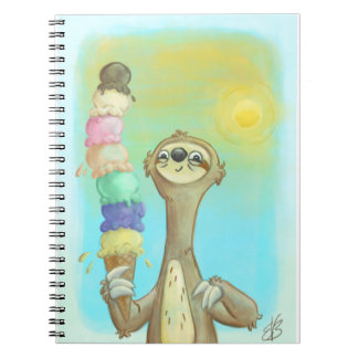 Sloths Loves Ice Cream! Notebook