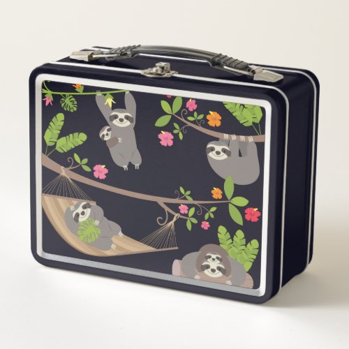 Sloths Metal Lunch Box