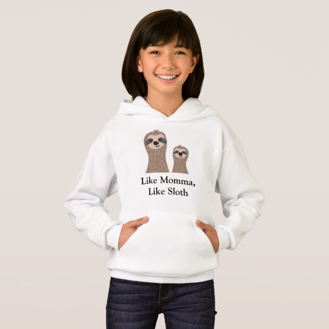 Sloths Sloth Gift Girl's Hoodie Sweatshirt (Front Full)