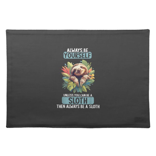 Sloths Sloth T-Shirt Cloth Placemat (Front)