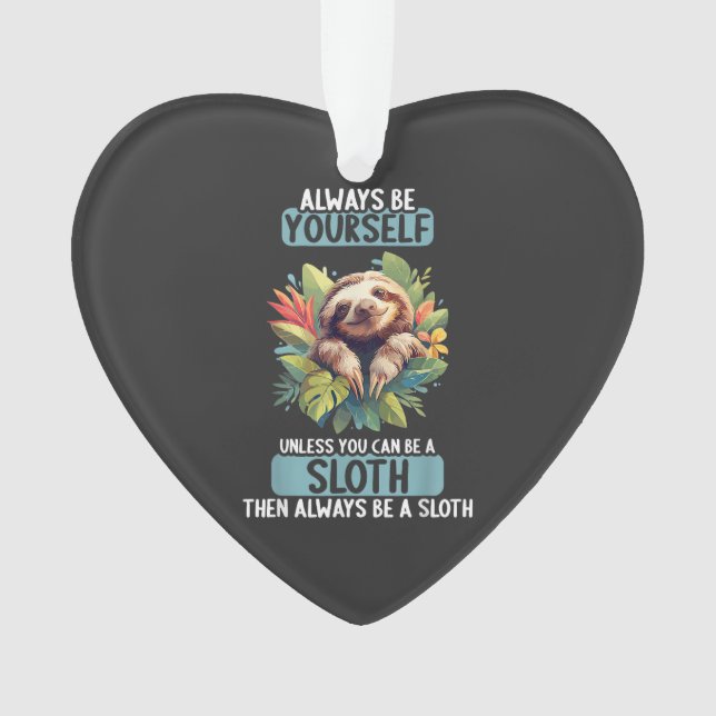 Sloths Sloth T-Shirt Ornament (Front)