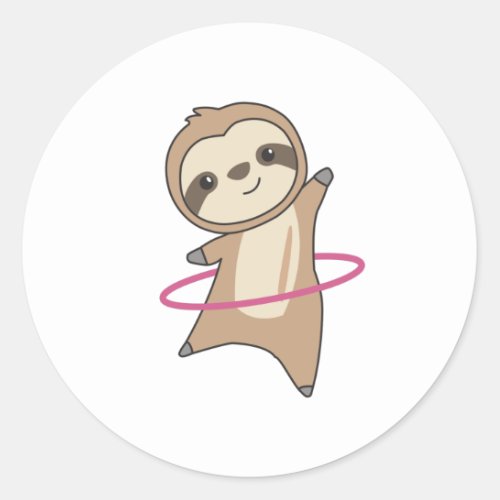 Sloths The Hullern Sport Cute Sloth Funny Classic Round Sticker