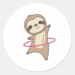 Sloths The Hullern Sport Cute Sloth Funny Classic Round Sticker