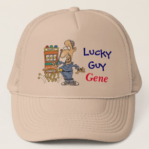 Slots, Lucky, Guy - Personalize with Name Trucker Hat