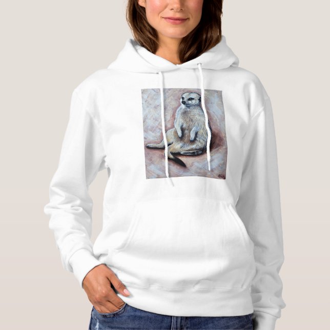 Slouchy Meerkat Painting Hoodie (Front)