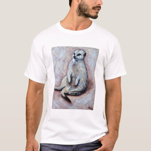Slouchy Meerkat Painting T_Shirt