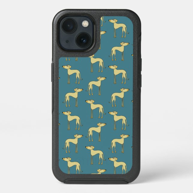 Sloughi Arabian Greyhound Dog Pattern Otterbox iPhone Case (Back)