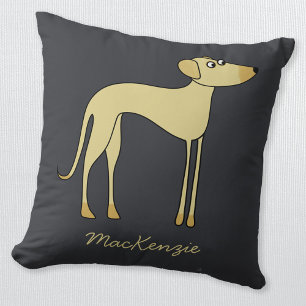 Sloughi Dog Custom Name Throw Pillow