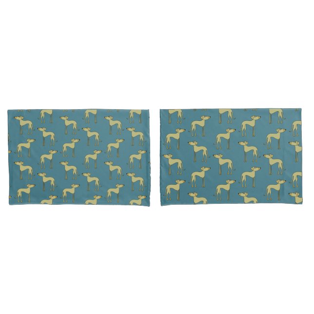 Sloughi Dog Pattern Pillow Case (Front-Set)