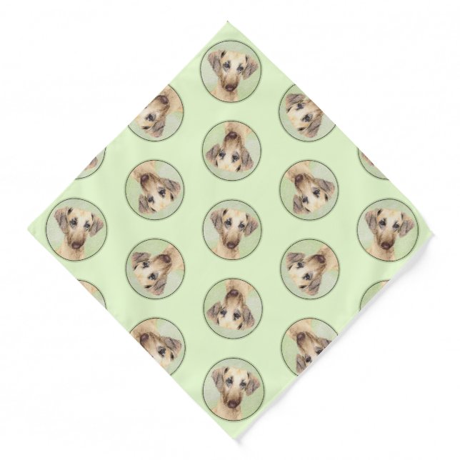 Sloughi Painting Golden Sand Cute Original Dog Art Bandana (Front)