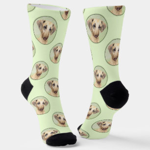 Sloughi Painting Golden Sand Cute Original Dog Art Socks