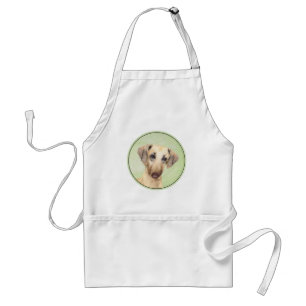 Sloughis Painting - Cute Original Dog Art Adult Apron