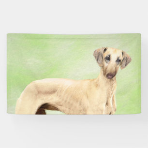 Sloughis Painting - Cute Original Dog Art Banner