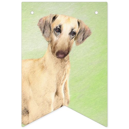Sloughis Painting _ Cute Original Dog Art Bunting Flags