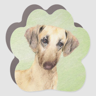 Sloughis Painting - Cute Original Dog Art Car Magnet