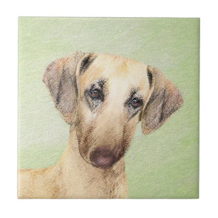 Sloughis Painting - Cute Original Dog Art Ceramic Tile