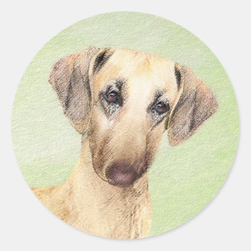 Sloughis Painting _ Cute Original Dog Art Classic Round Sticker