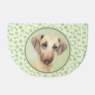 Sloughis Painting - Cute Original Dog Art Doormat