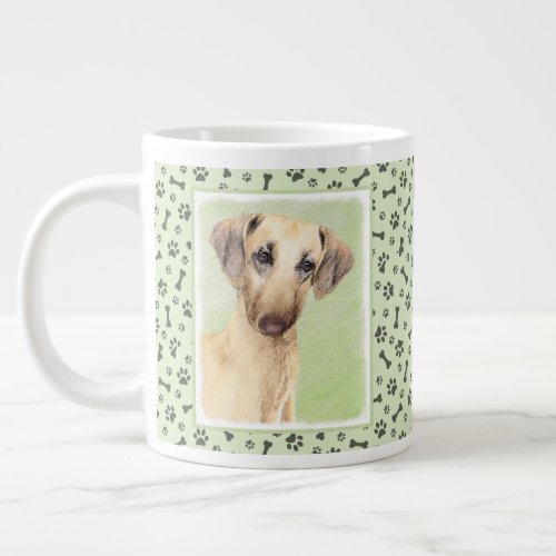 Sloughis Painting _ Cute Original Dog Art Giant Coffee Mug