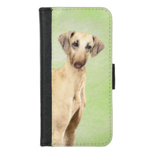Sloughis Painting - Cute Original Dog Art iPhone 8/7 Wallet Case