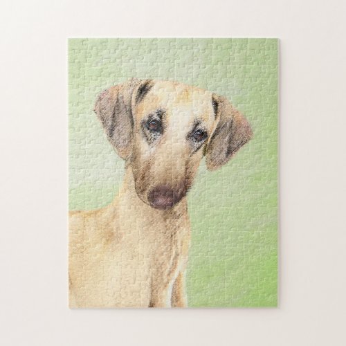 Sloughis Painting _ Cute Original Dog Art Jigsaw Puzzle