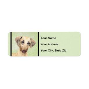 Sloughis Painting - Cute Original Dog Art Label