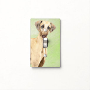Sloughis Painting - Cute Original Dog Art Light Switch Cover
