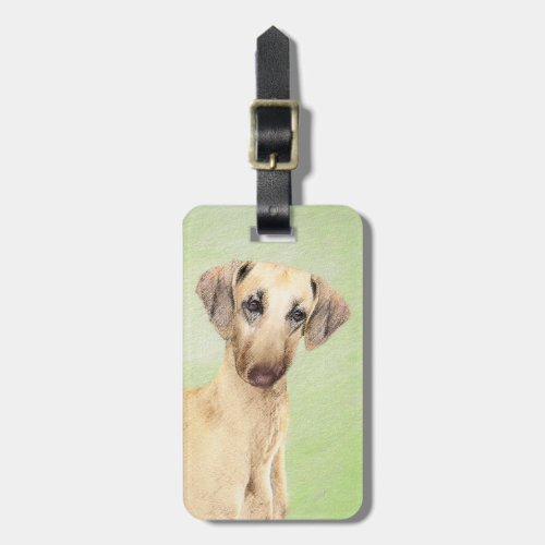 Sloughis Painting _ Cute Original Dog Art Luggage Tag