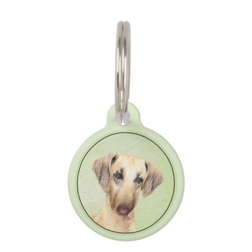 Sloughis Painting _ Cute Original Dog Art Pet ID Tag