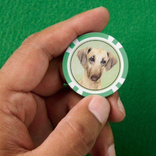 Sloughis Painting _ Cute Original Dog Art Poker Chips