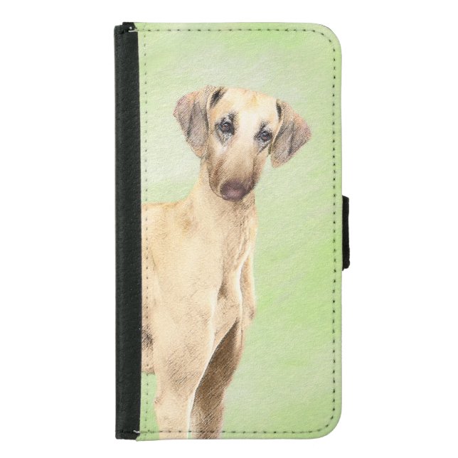 Sloughis Painting - Cute Original Dog Art Samsung Galaxy Wallet Case (Front)