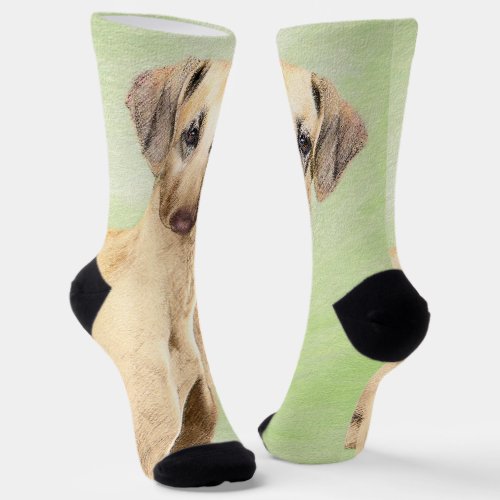 Sloughis Painting _ Cute Original Dog Art Socks