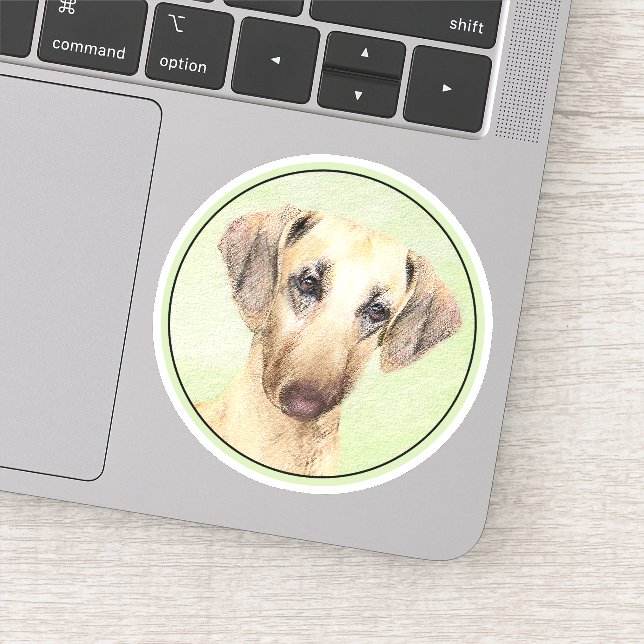 Sloughis Painting - Cute Original Dog Art Sticker (Detail)
