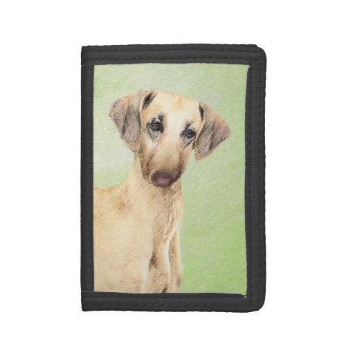 Sloughis Painting _ Cute Original Dog Art Trifold Wallet