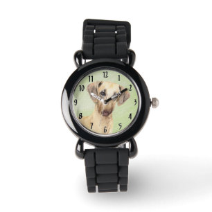 Sloughis Painting - Cute Original Dog Art Watch