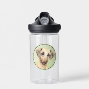 Sloughis Painting - Cute Original Dog Art Water Bottle