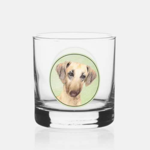 Sloughis Painting _ Cute Original Dog Art Whiskey Glass