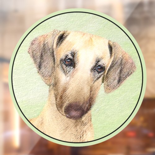 Sloughis Painting _ Cute Original Dog Art Window Cling