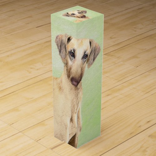 Sloughis Painting _ Cute Original Dog Art Wine Box