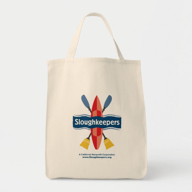 Sloughkeepers Grocery Tote--semi-conical botom Tote Bag (Front)