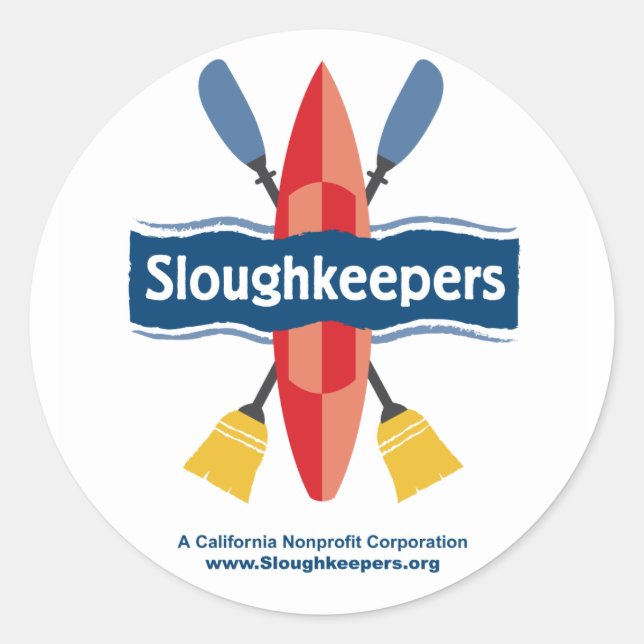 Sloughkeepers round stickers (Front)