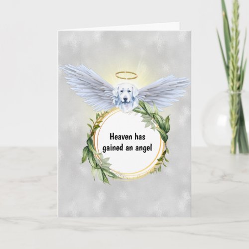 Slovak chuvach angel wings halo wreath heaven card