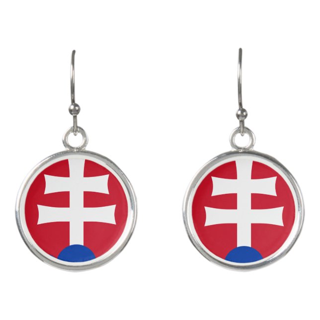 Slovak Coat arms Earrings (Front)