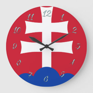 Slovak Coat of arms Large Clock