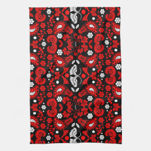 Slovak Country Folk Art Kitchen Towel
